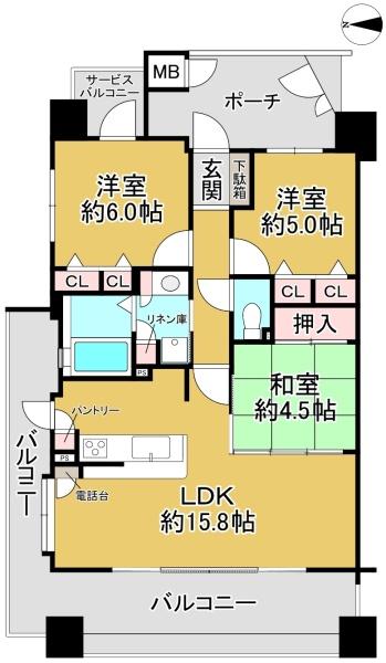 グランアッシュ天美駅前(間取り)