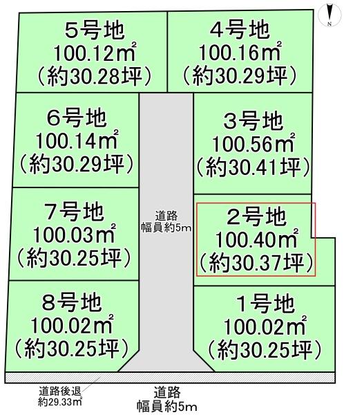 松原市東新町2丁目の土地(区画図)