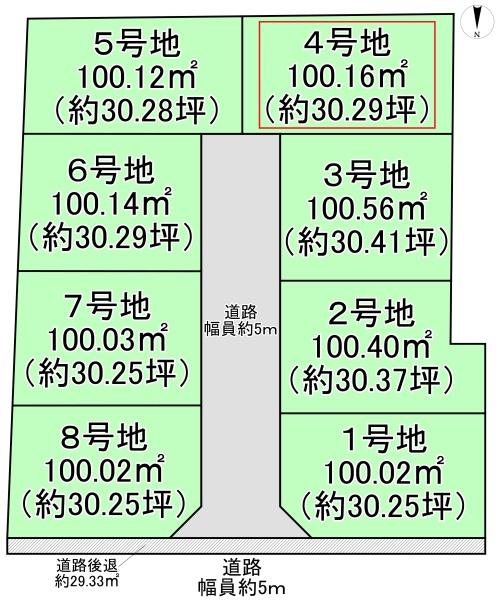 松原市東新町2丁目の土地(区画図)