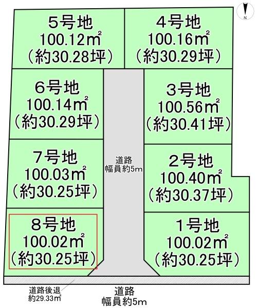 松原市東新町2丁目の土地(区画図)