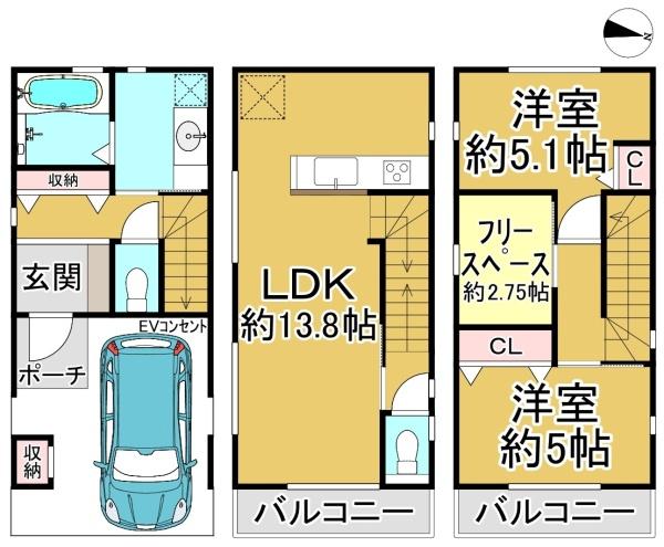 堺市東区南野田の新築一戸建