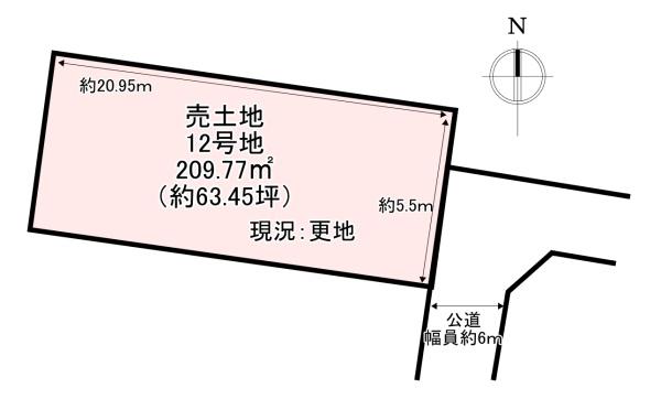 生駒郡斑鳩町龍田西３丁目の土地