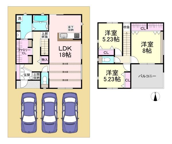 桜井市阿部　3号地　新築戸建