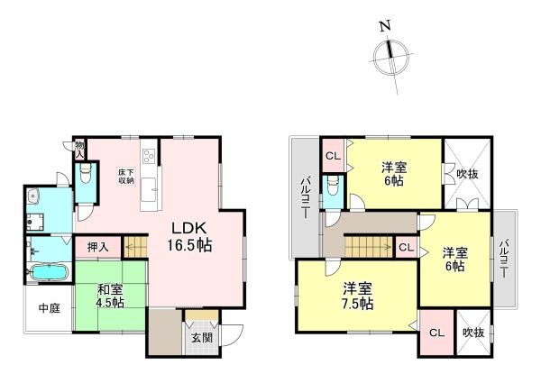 香芝市五位堂1丁目　中古戸建