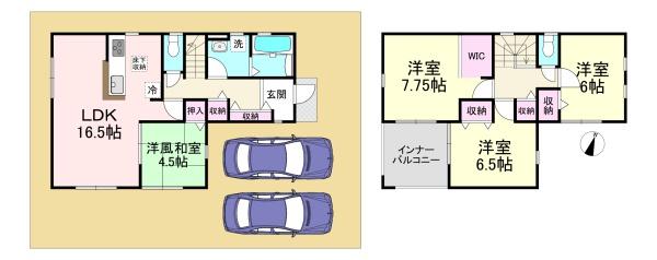 三宅町屏風2期　2号棟　新築戸建