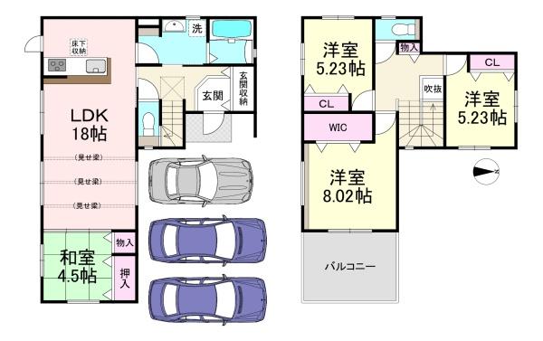 桜井市大字粟殿　2号地　新築戸建