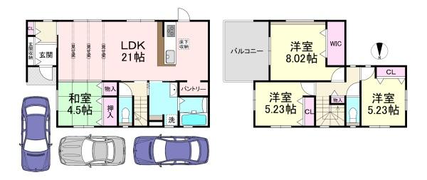 桜井市大字粟殿　3号地　新築戸建