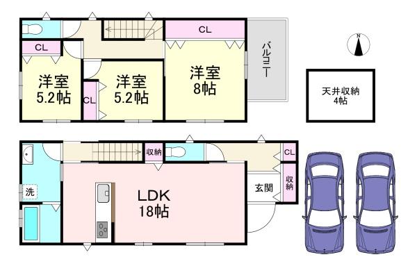橿原市小綱町　2号地　新築戸建
