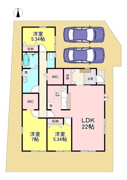 大和高田市西坊城８期　１号棟　新築戸建