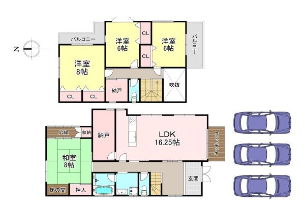 生駒郡斑鳩町法隆寺北2丁目　中古戸建