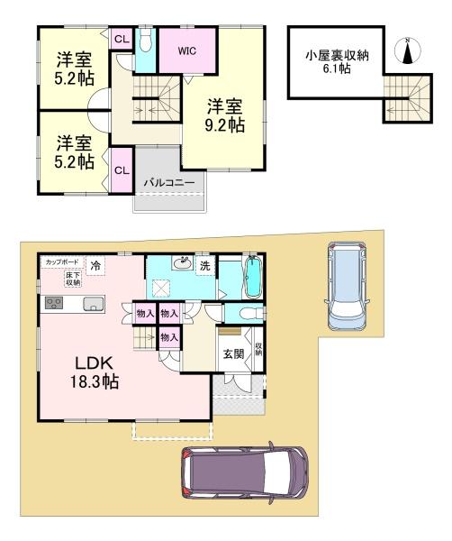 香芝市磯壁５丁目の中古一戸建て