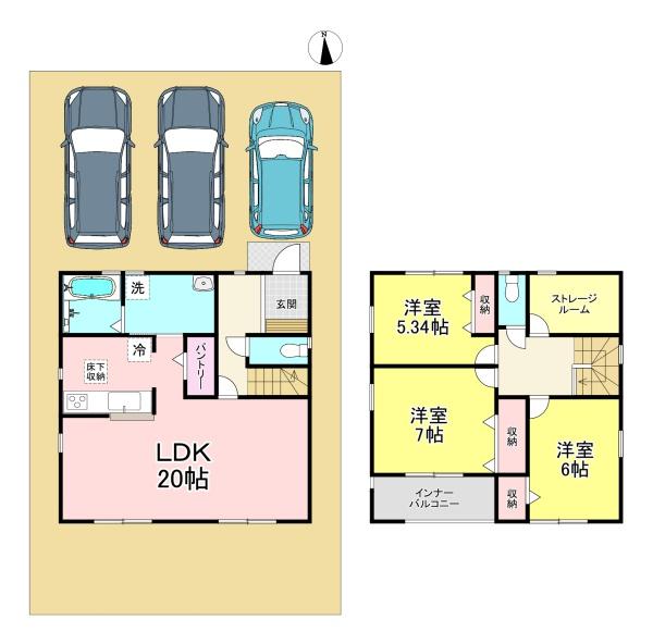御所市東辻４期　１号棟　新築戸建