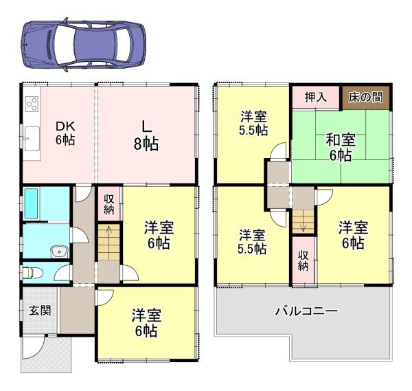 北葛城郡王寺町本町5丁目　中古戸建