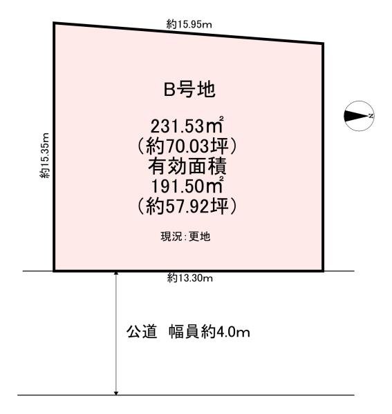 桜井市大字河西　B号地　売土地