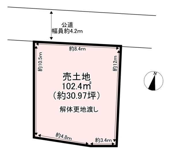 香芝市逢坂４丁目の土地