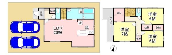 北葛城郡河合町泉台２丁目３号棟　新築戸建