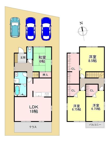 香芝市旭ケ丘４丁目の中古一戸建て