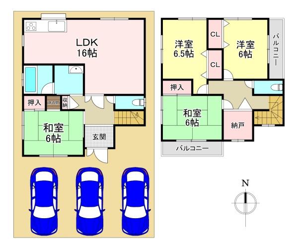 北葛城郡上牧町米山台6丁目　中古戸建