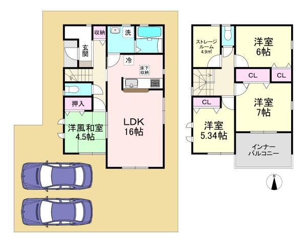 天理市長柄町　2号棟　新築戸建