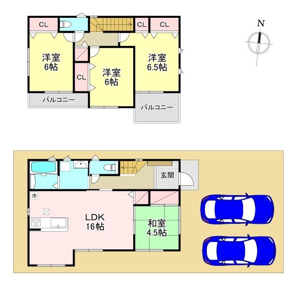 生駒郡第3班斑鳩町目安北2丁目　新築戸建　1号棟