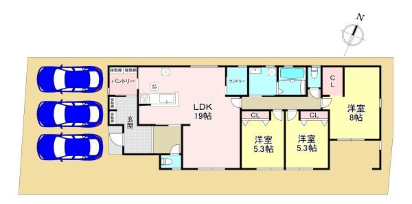 生駒郡斑鳩町龍田3丁目2期　新築戸建　2号棟
