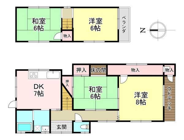 北葛城郡上牧町松里園3丁目　中古戸建