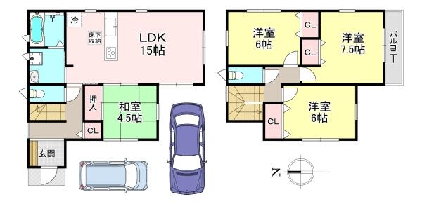 斑鳩町目安4丁目　中古戸建