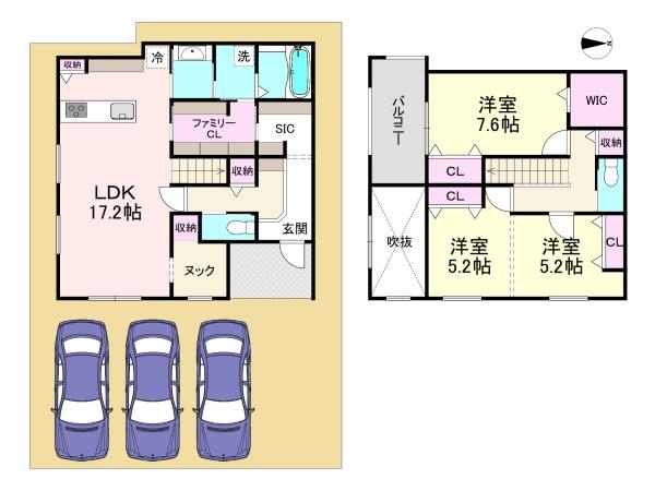 橿原市新賀町の土地