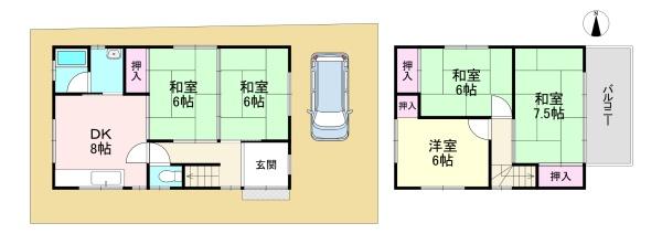 天理市平等坊町　中古戸建