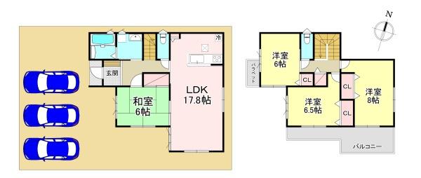 北葛城郡第5広陵町大野１号棟　新築戸建