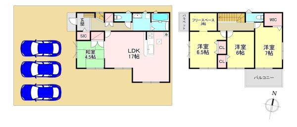 北葛城郡第5広陵町大野３号棟　新築戸建