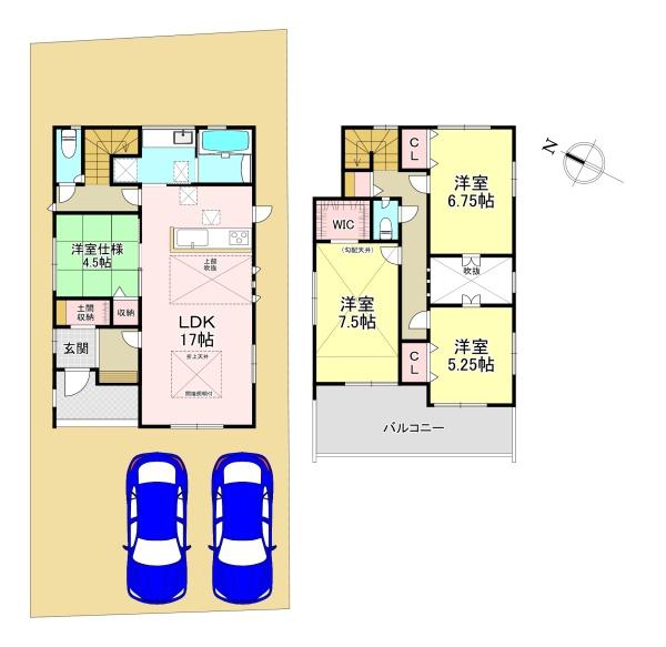香芝市平野　新築戸建　2号棟