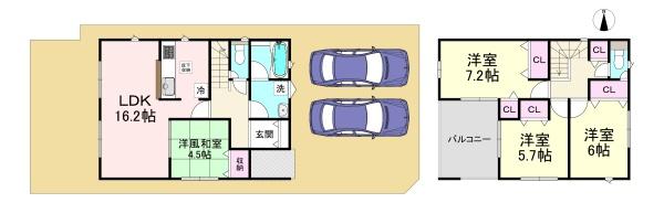 橿原市大久保町第1　3号棟　新築戸建