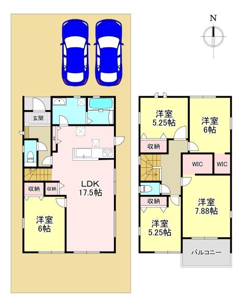 北葛城郡河合町高塚台1丁目　3期　新築戸建　1号棟