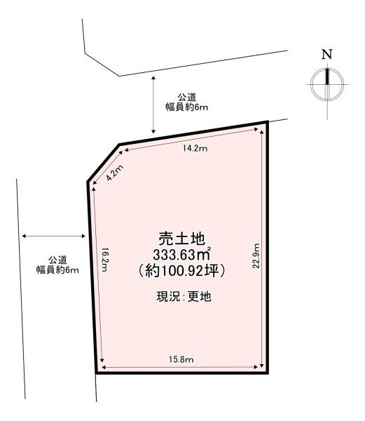 北葛城郡上牧町松里園２丁目の土地
