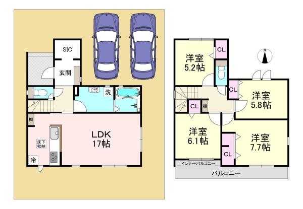 橿原市菖蒲町2丁目　2号棟　新築戸建