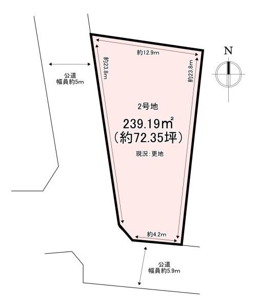 北葛城郡上牧町滝川台1丁目　売土地　2号地