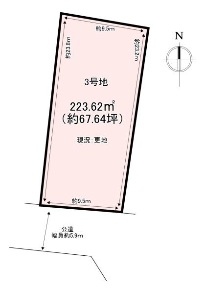 北葛城郡上牧町滝川台1丁目　売土地　3号地