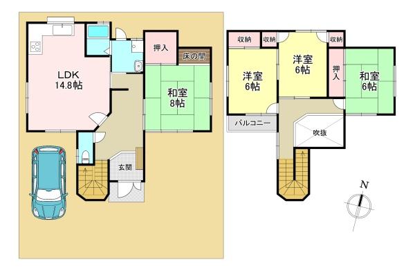 北葛城郡河合町泉台2丁目　中古戸建