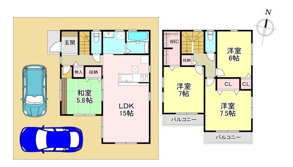生駒郡第5斑鳩町小吉田2丁目　新築戸建