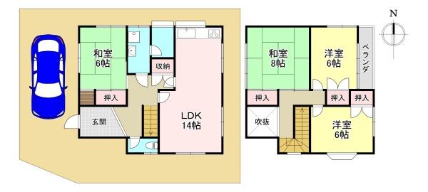 北葛城郡上牧町松里園2丁目　中古戸建