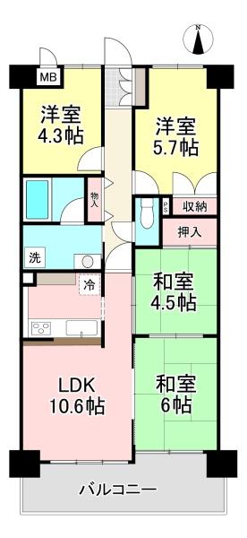 朝日プラザシティ南大和イーストウイングA棟
