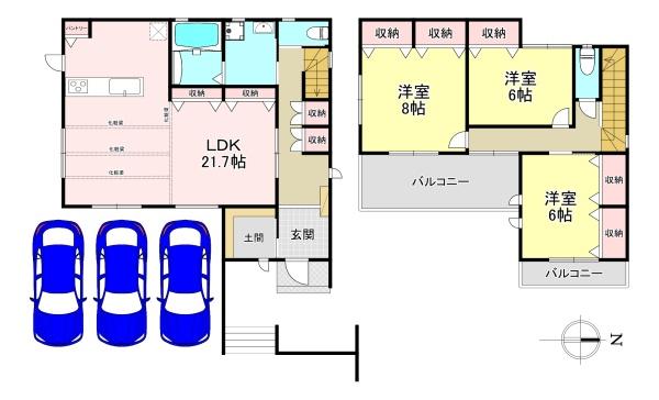 北葛城郡上牧町松里園2丁目　中古戸建