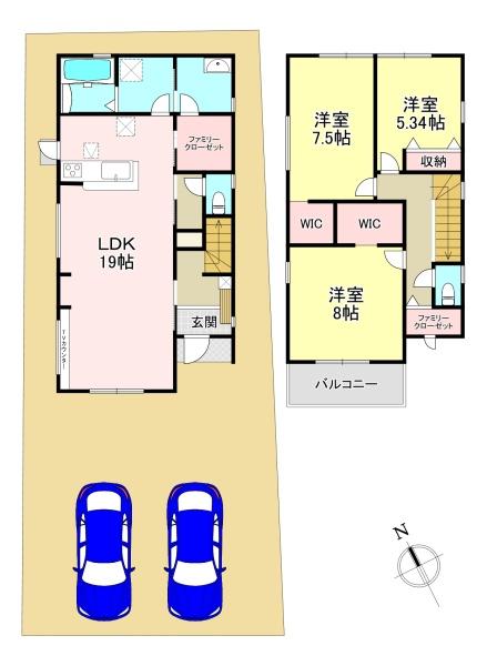 北葛城郡河合町高塚台1丁目　2期新築戸建　1号棟