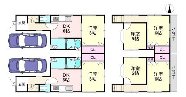 橿原市新賀町　1号室・2号室　中古戸建
