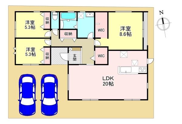 北葛城郡広陵町大字大野6期　新築戸建　4号棟