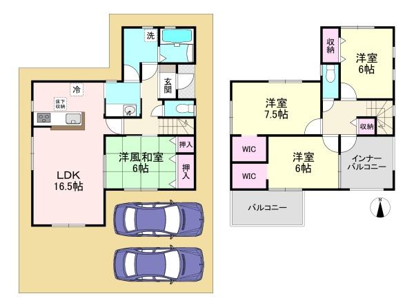 天理市岸田町第1 2号棟 新築戸建