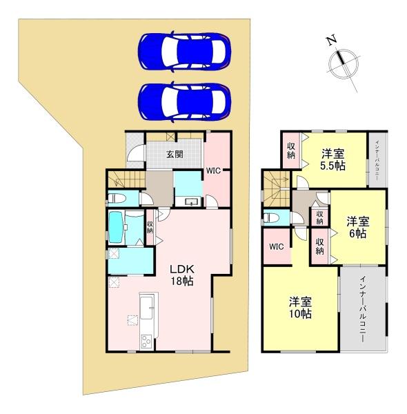 北葛城郡河合町中山台1丁目　新築戸建　1号棟