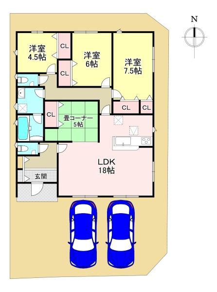 北葛城郡広陵町百済　新築戸建　1号棟