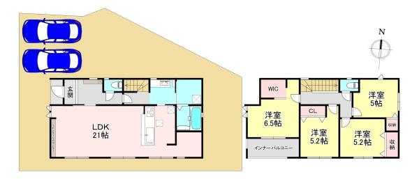 香芝市磯壁6丁目　新築戸建　2号棟